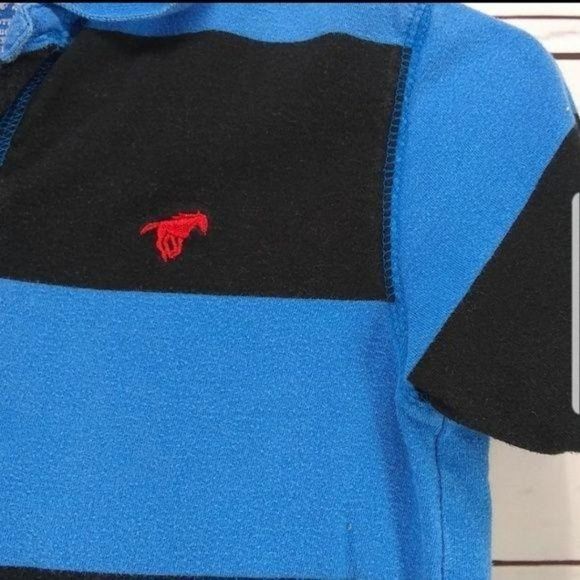 Wrangler Jeans Company Boys Striped blue black 6/7 Polo‎ shirt - Picture 6 of 7